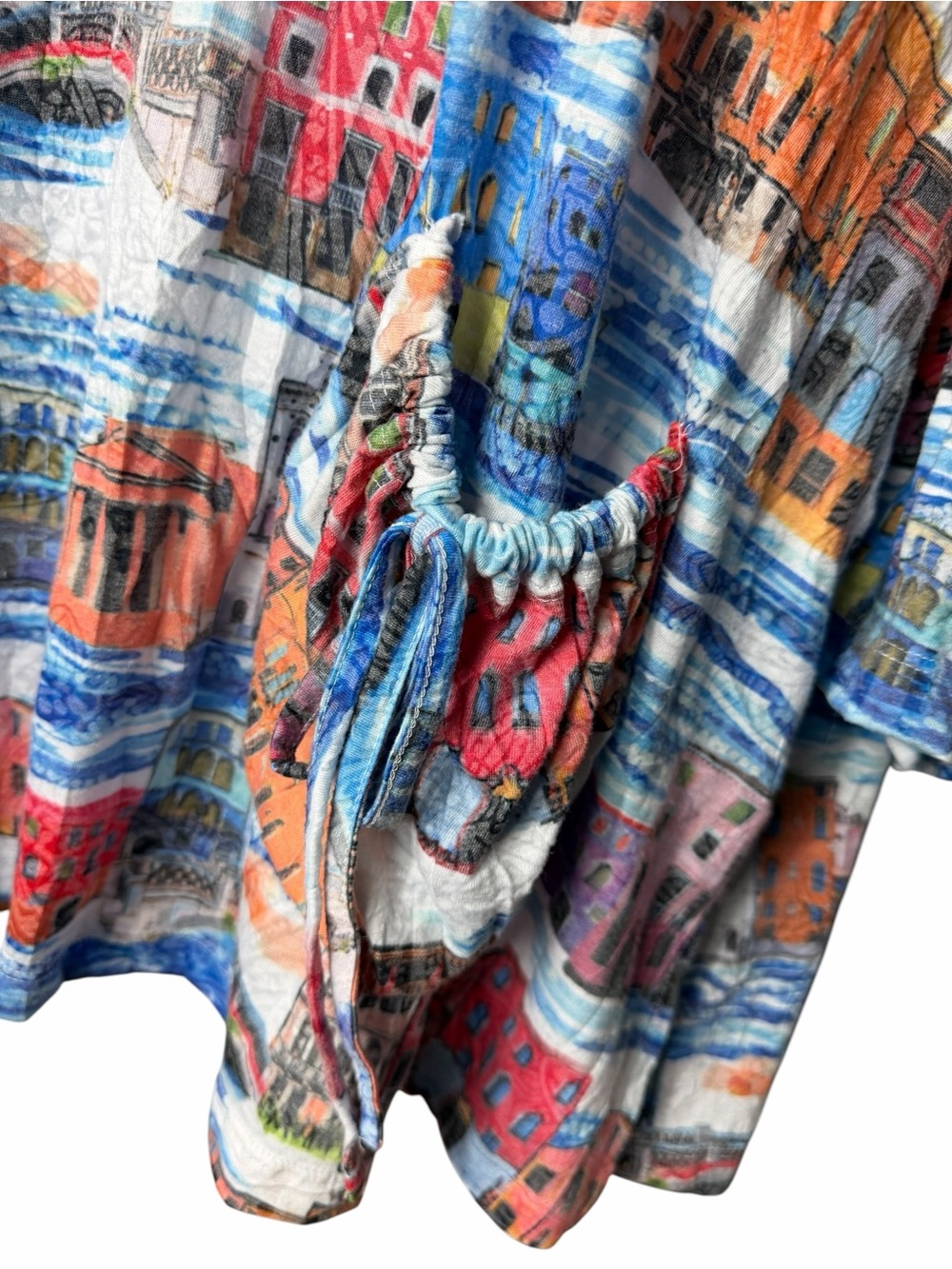 Ali Miles Art to Wear Lagenlook Relaxed Tunic Graphics Multicolored Size 1X - Picture 4 of 8